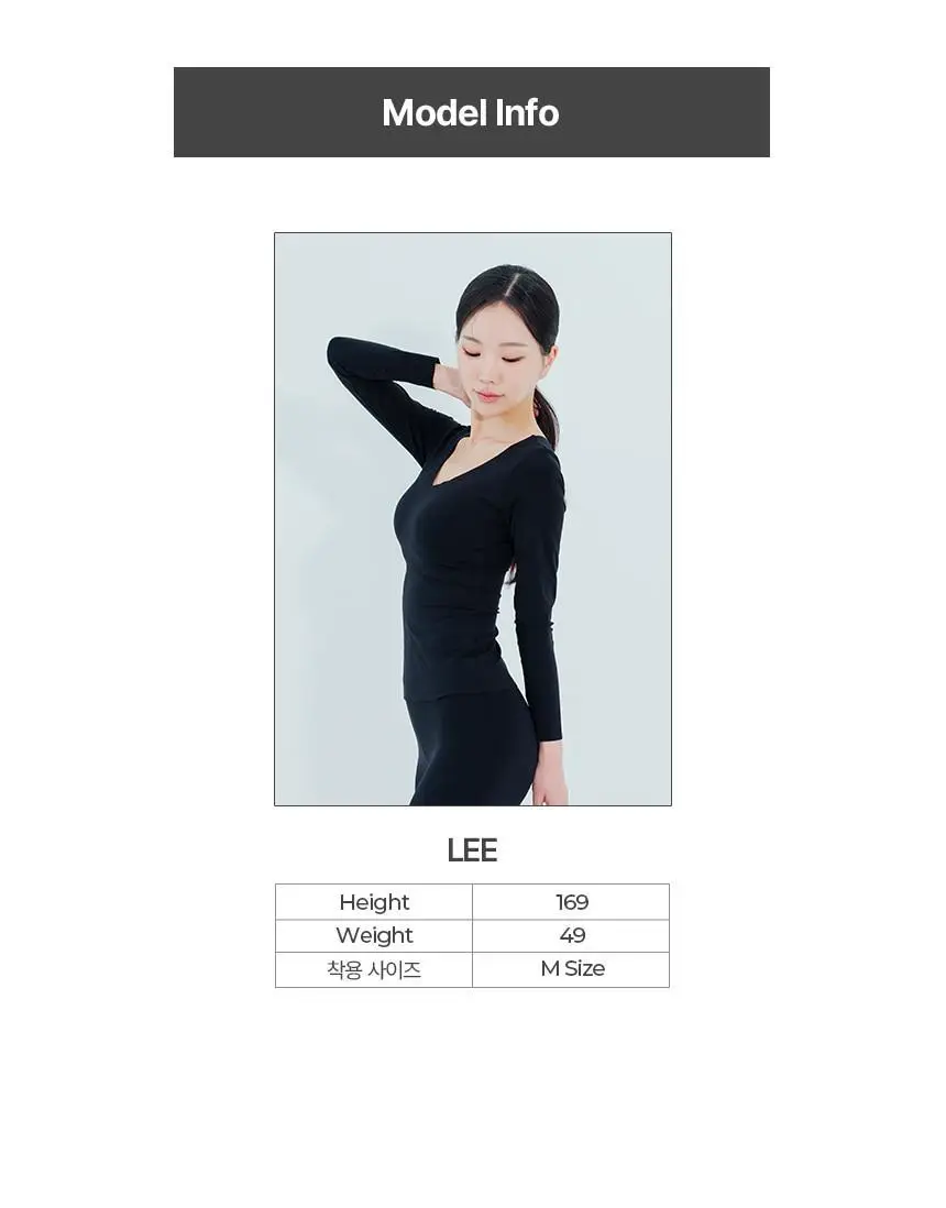 [시즌오프특가/자세교정&캡내장] 아나콘다 이너웨어 히트핏 벨벳 브라탑 롱 슬리브 버터크림/블랙 택1 상세페이지 19